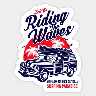 Wineglass Bay Beach Australia Surfing Paradise Sticker